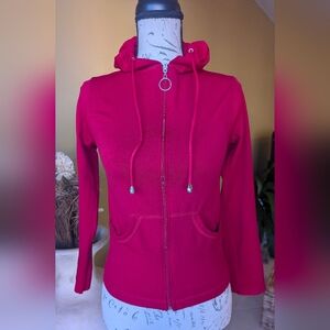 AURA Long Sleeve Red Sweater Hoodie Size Small/Medium